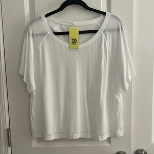 Target White Boxy Short Sleeve Athletic Top